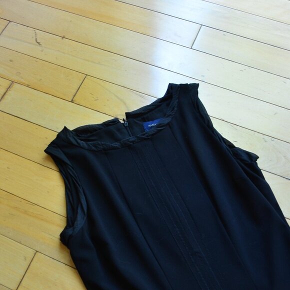 Piazza Sempione Black Wool Sleeveless Dress IT 42 - Picture 2 of 14